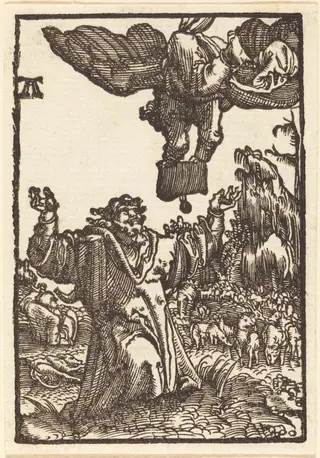 Annunciation to Joachim, by Albrecht Altdorfer, ink, 1513