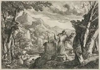 St. Francis of Assisi Receiving the Stigmata, by Giovanni Francesco Grimaldi, 1650
