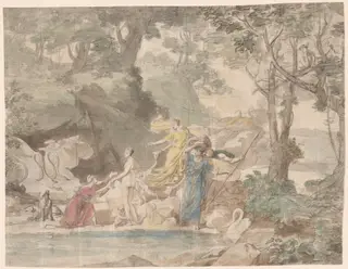 The Judgment of Paris [recto], by Guillaume Lethière, chalk, 1812