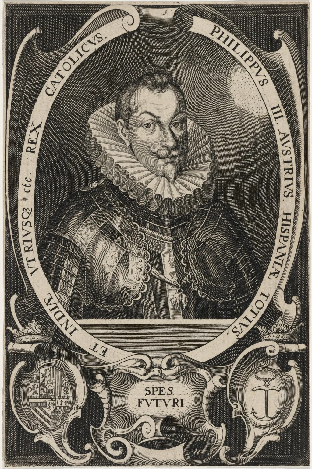 Philip III, King of Spain, by Lucas Kilian, ink, 1624