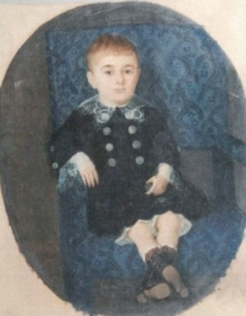 Portret de copil pe scaun, detail