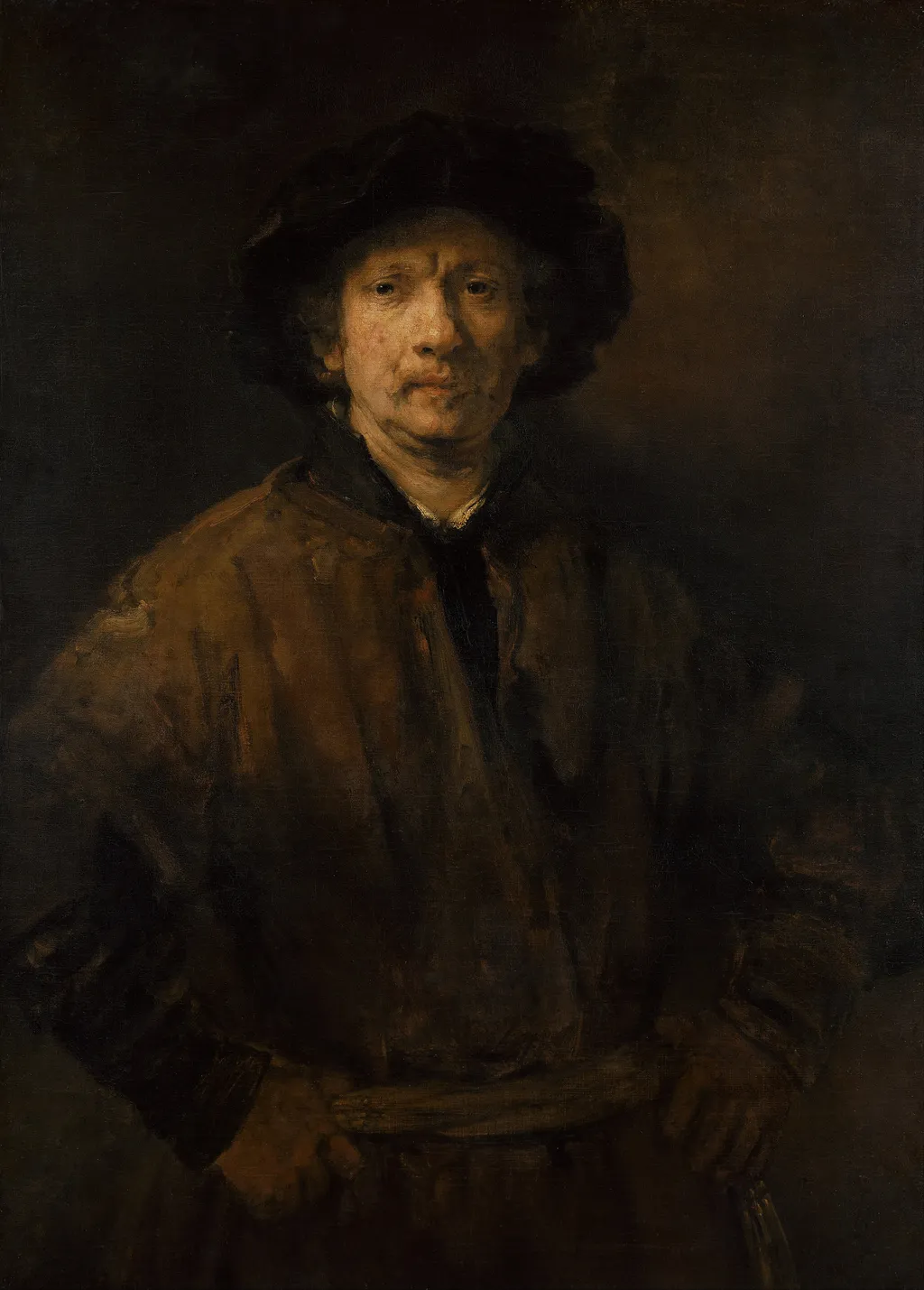 Self Portrait, by Rembrandt, oil, 1652