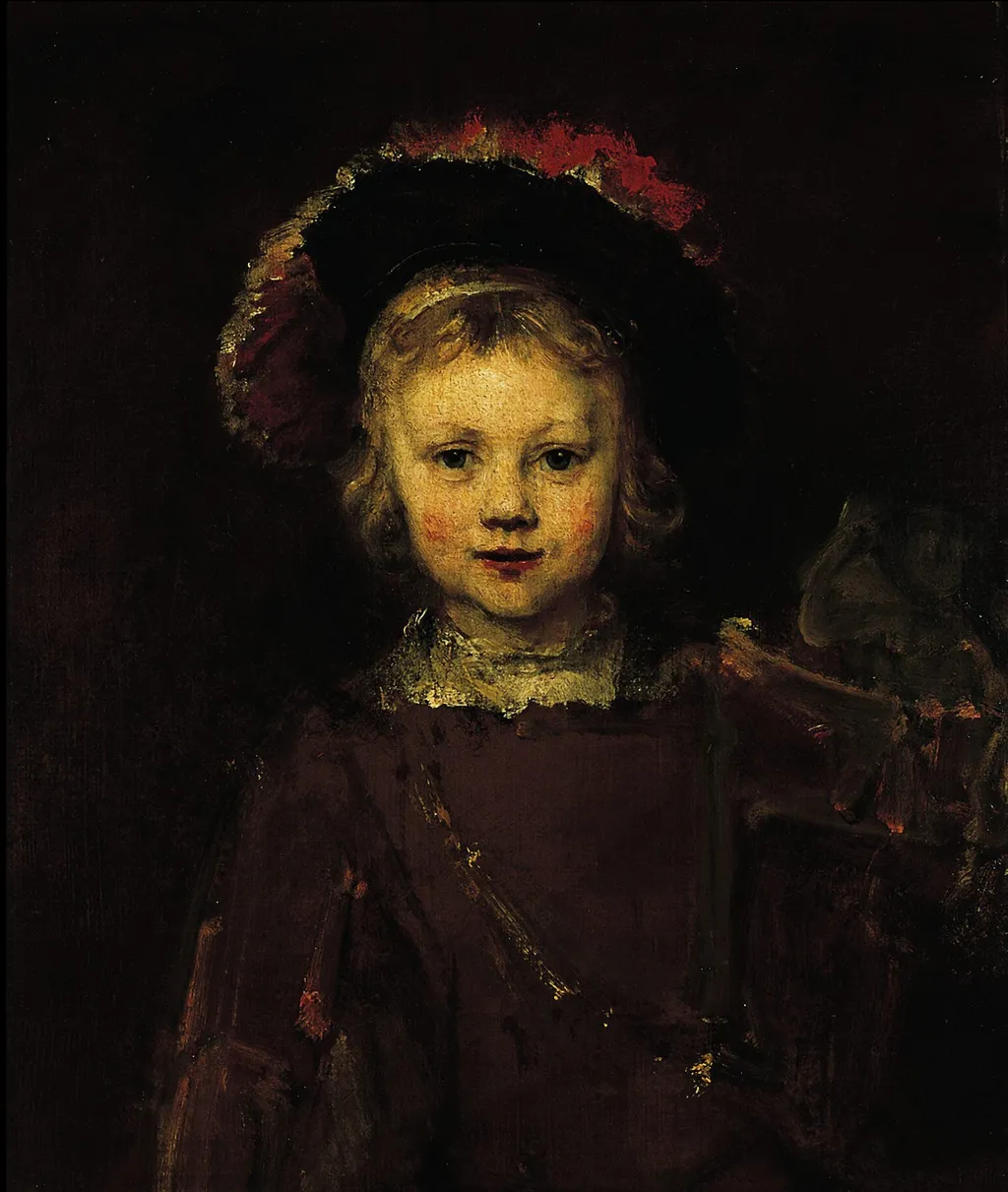 Unfinished Portrait of a Boy, by Rembrandt, oil, 1650