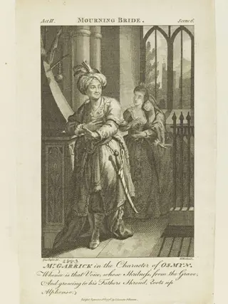 Mr. Garrick in the character of Osmyn, by William Walker, 1745