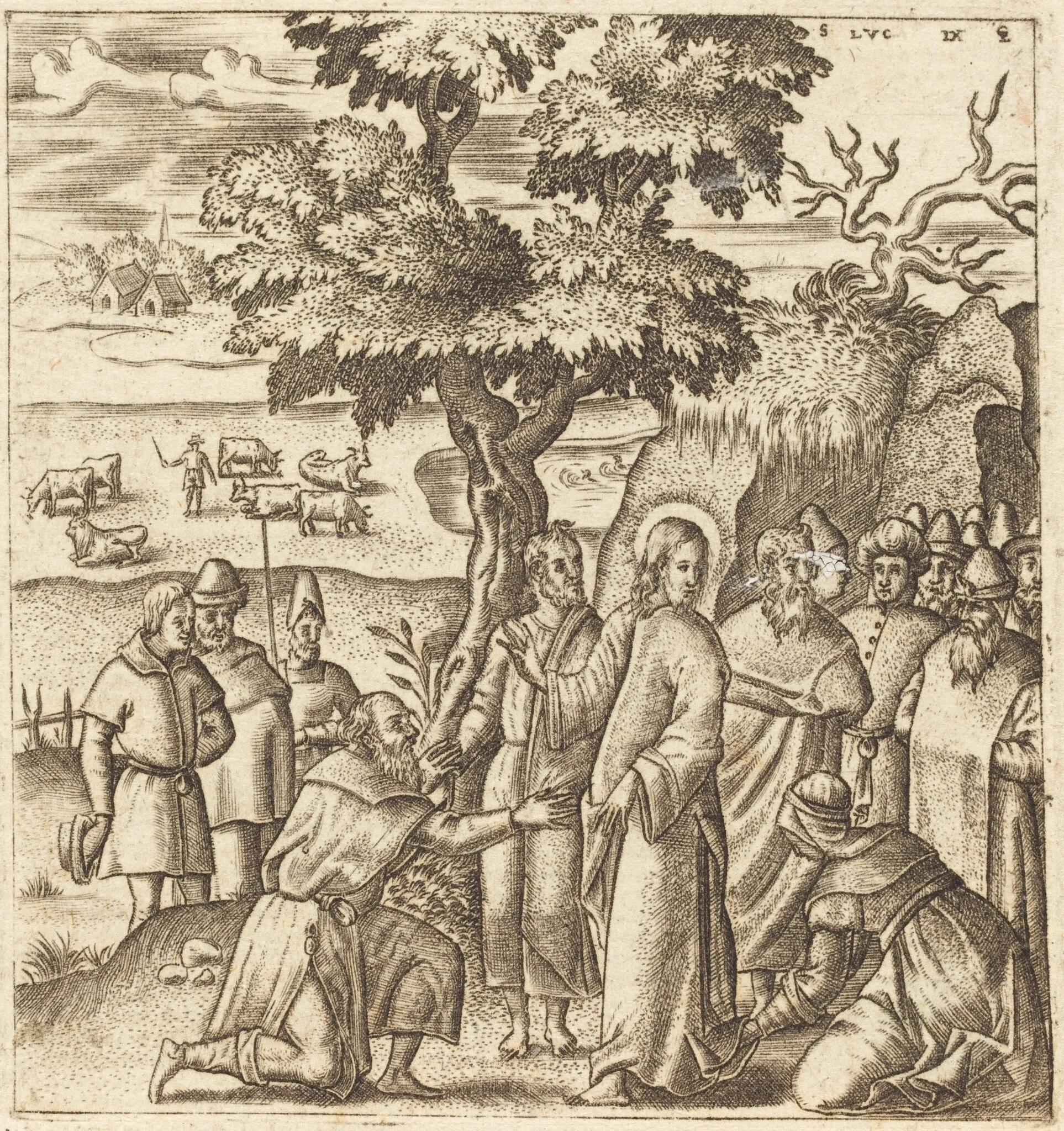 Christ Heals a Sick Woman, detail