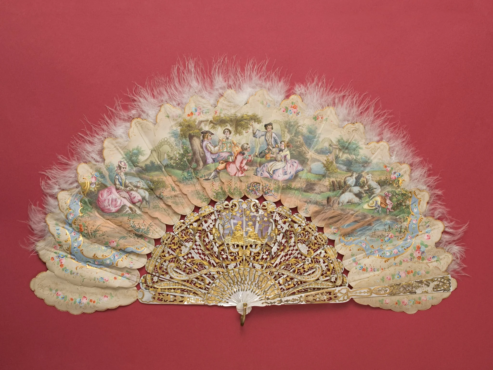 Eventail pliant, detail