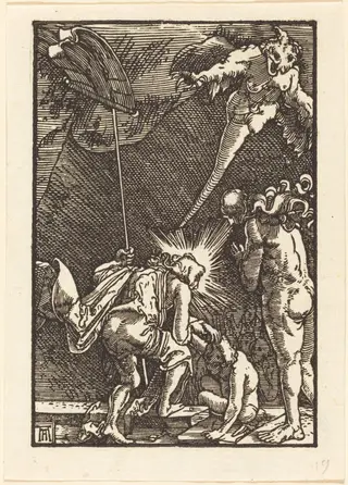 Christ Descending into Hell, by Albrecht Altdorfer, ink, 1513