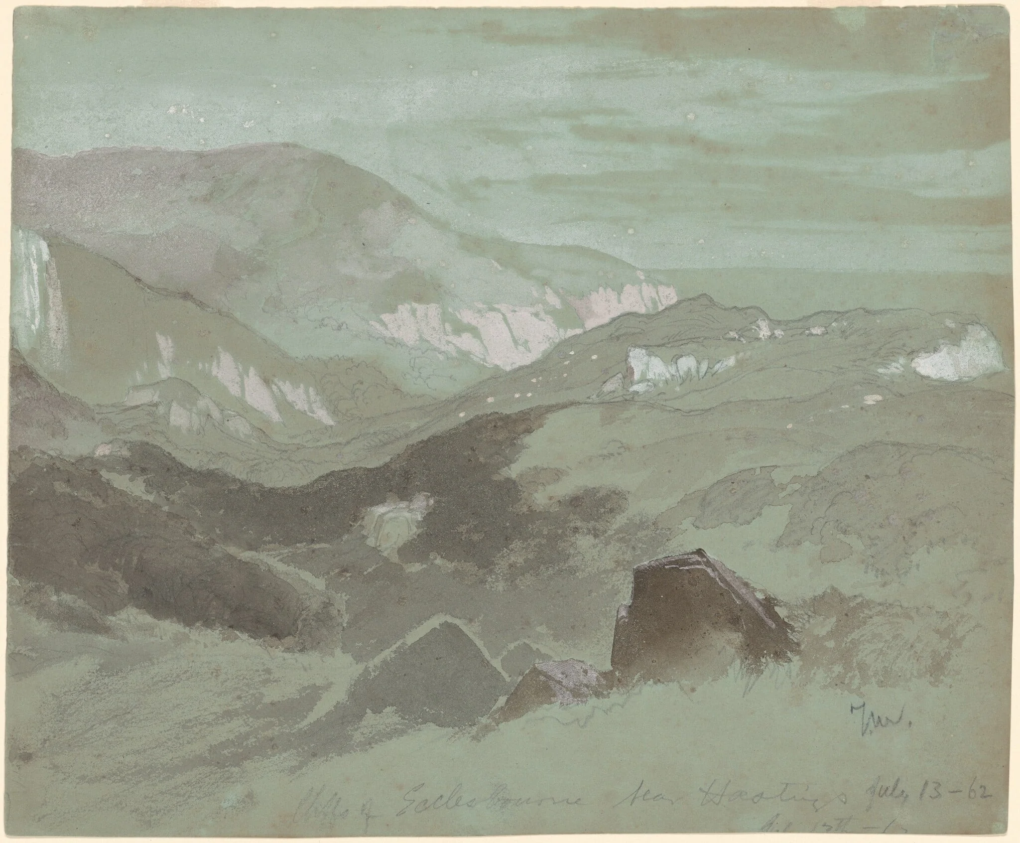 Cliffs of Ecclesbourne Near Hastings, detail