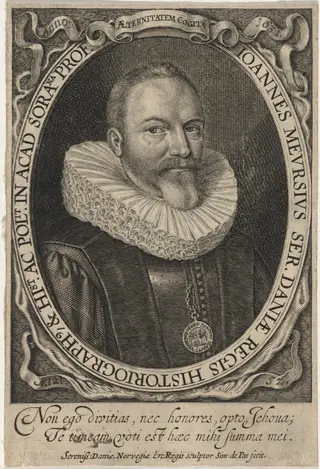 Johannes Meursius, Historian, by Simon van de Passe, ink, 1631