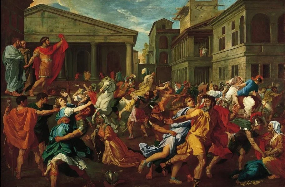 The Abduction of the Sabine Women, detail