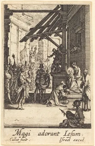 The Adoration of the Magi, by Jacques Callot, ink, 1634