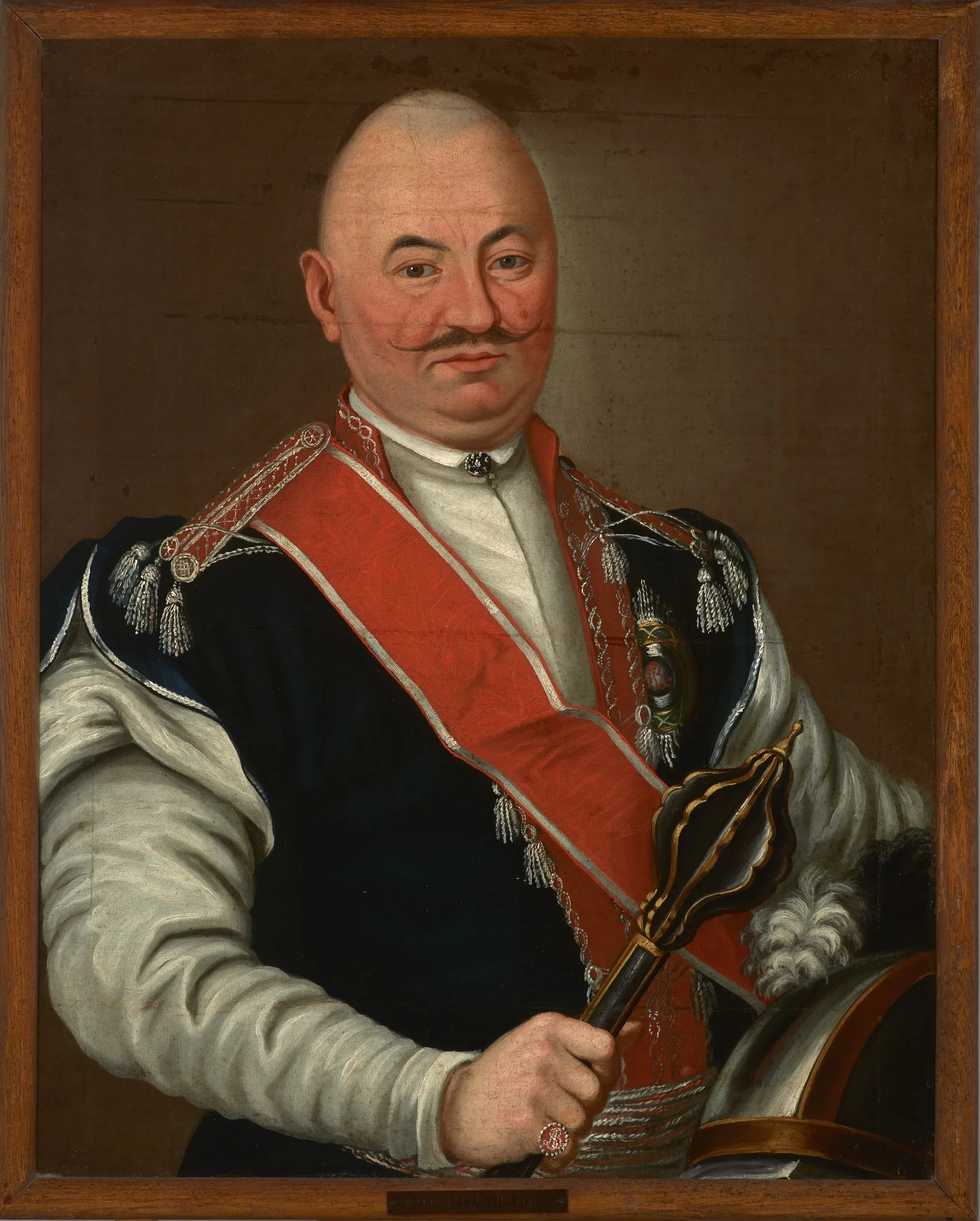 Portrait of Józef Gabriel Stempkowski (d. 1793), Voivode of Kyiv, detail