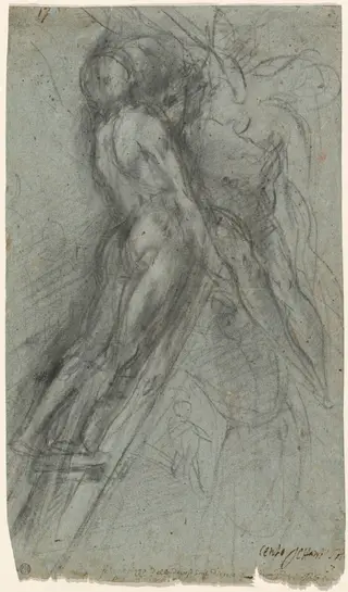 The Descent from the Cross, by Federico Barocci, chalk, 1568