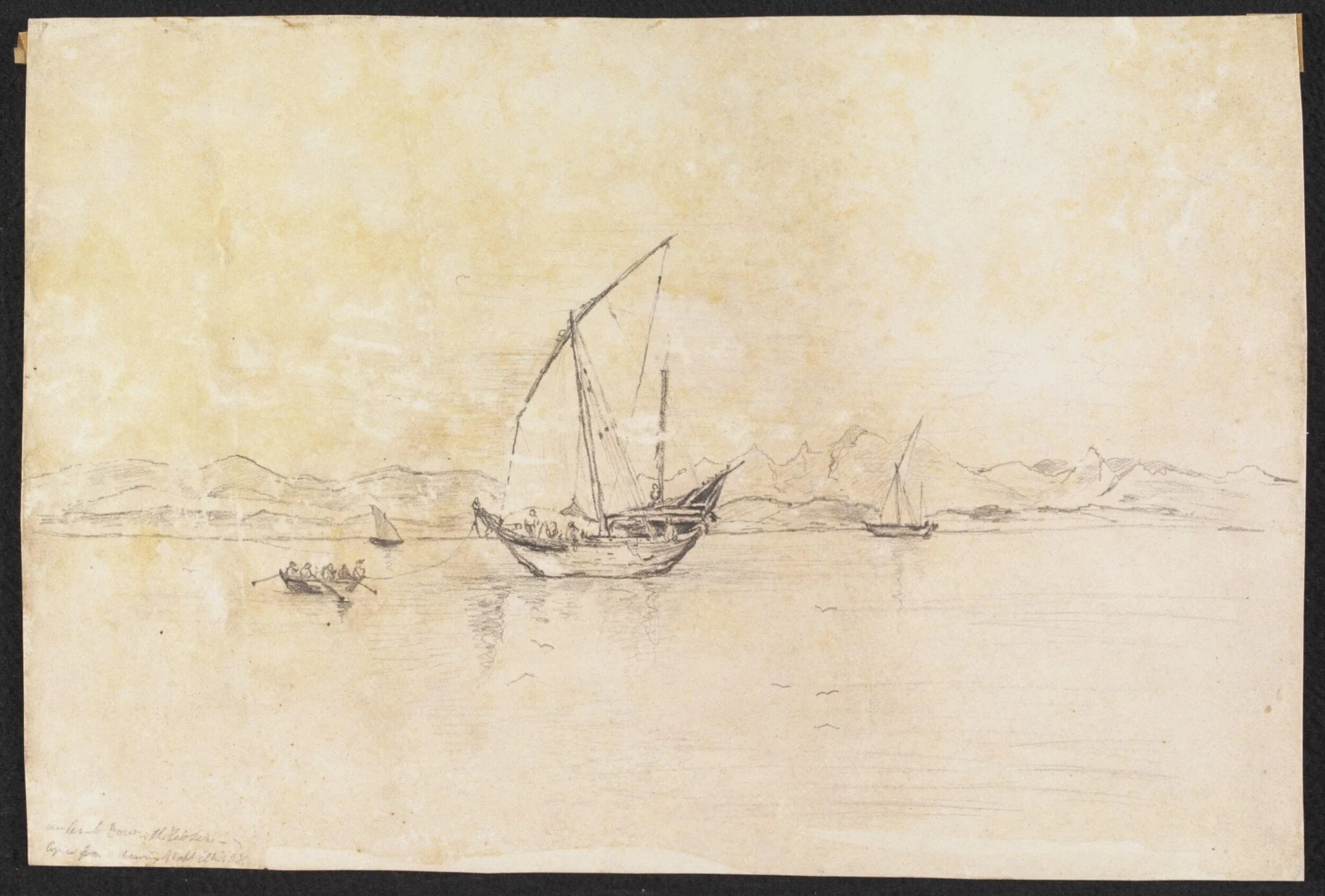 An Arab Dhow in the Red Sea, detail