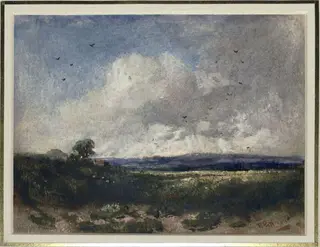 Landscape, by Robert Buchan Nisbet, watercolor, 1880