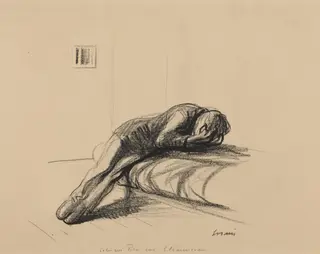 Celui qui tira sur Clémenceau, by Jean-Louis Forain, ink, 1919