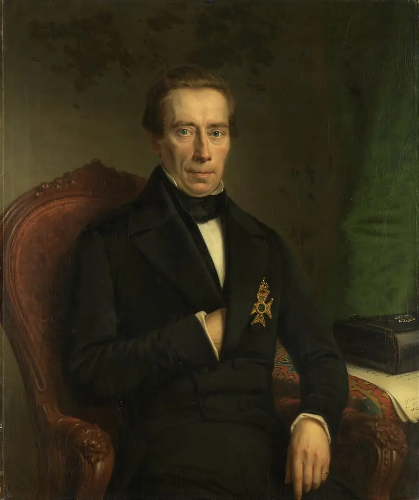 Portrait of Johan Rudolf Thorbecke, Minister of State and Minister of the Interior, by Johan Heinrich Neuman, oil, 1852