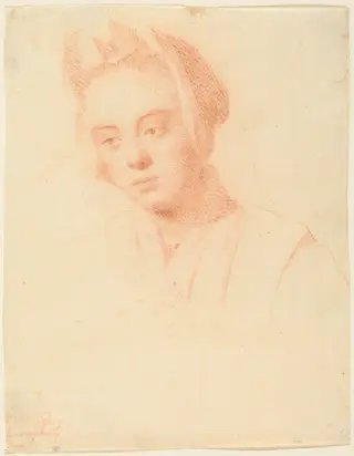 The Artist's Wife Esther, by Balthasar Denner, chalk, 1713