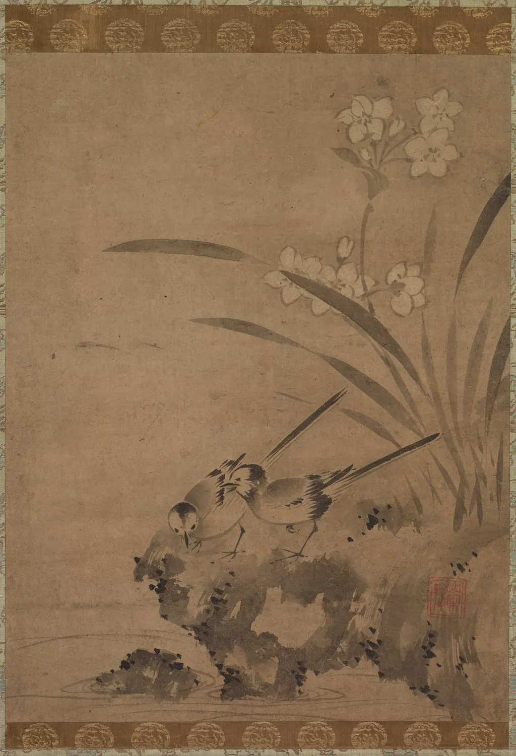 Wagtails and Narcissus, by Eison, unspecified, 1504