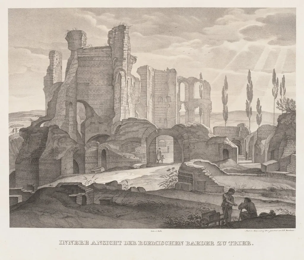 Interior View of the Roman Baths at Trier, by Johann Anton Ramboux, 1826
