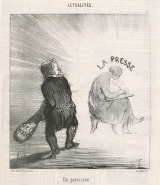 Un parricide, by Honoré Daumier, ink, 1850