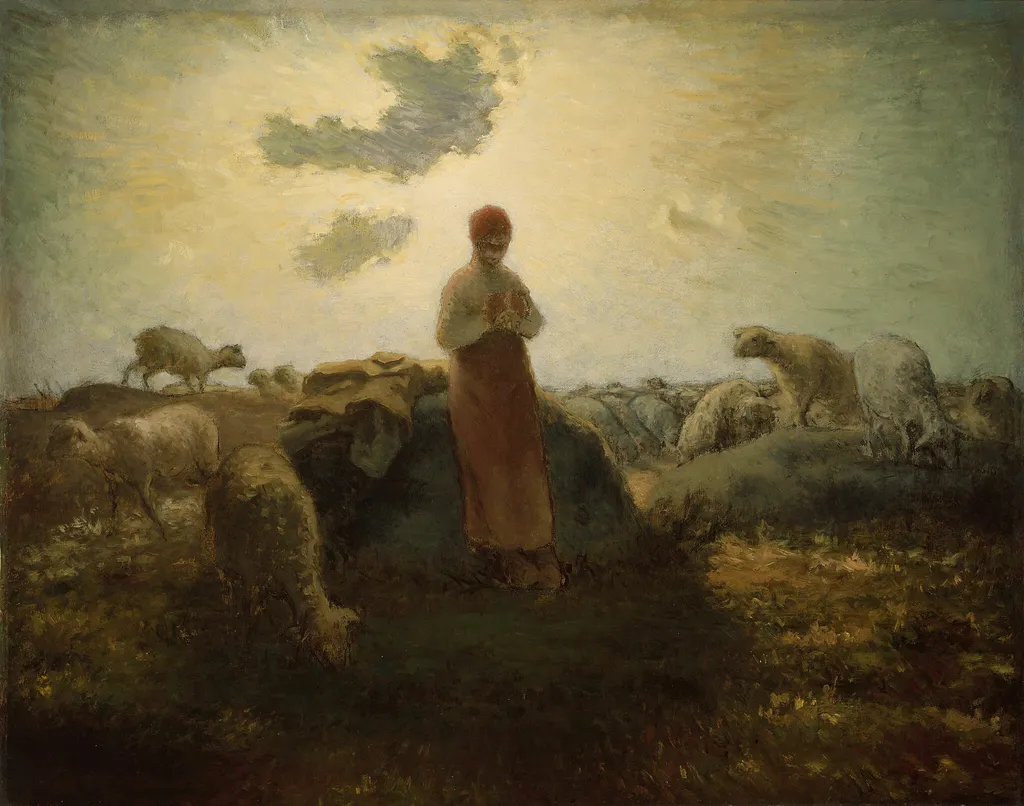 The Keeper of the Flock, by Jean François Millet, oil, 1872