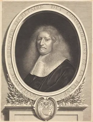 Guillaume de Brisacier, by Antoine Masson, ink, 1664