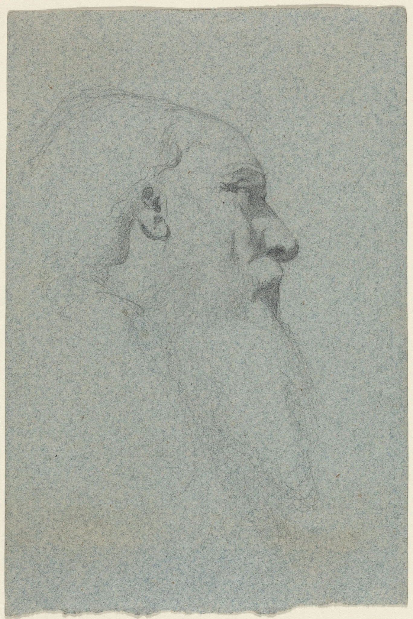 Head of a Bearded Man, Looking Right, detail