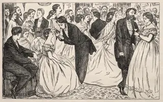 A Little Hop in Harley Street, by George Louis Palmella Busson Du Maurier, 1863