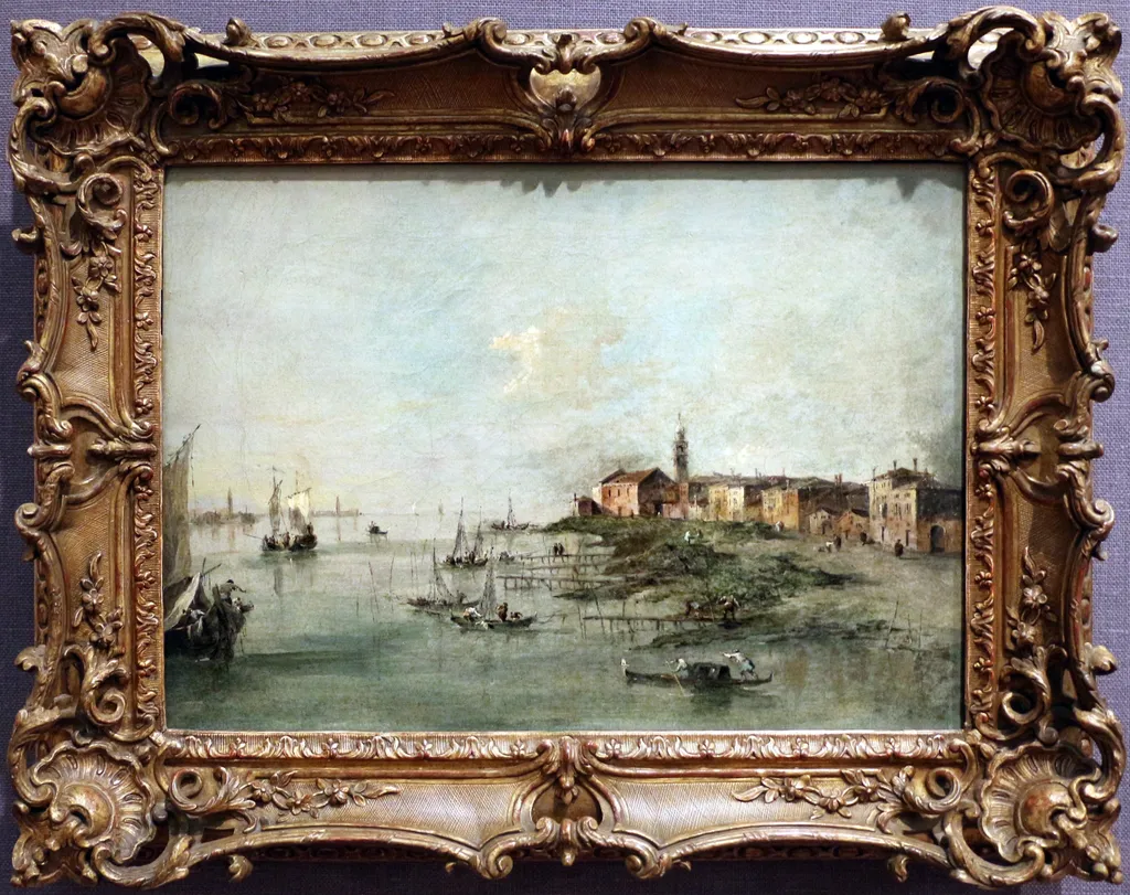 O canal Giudecca e a Igreja de Santa Marta, by Francesco Guardi, unspecified, 1770