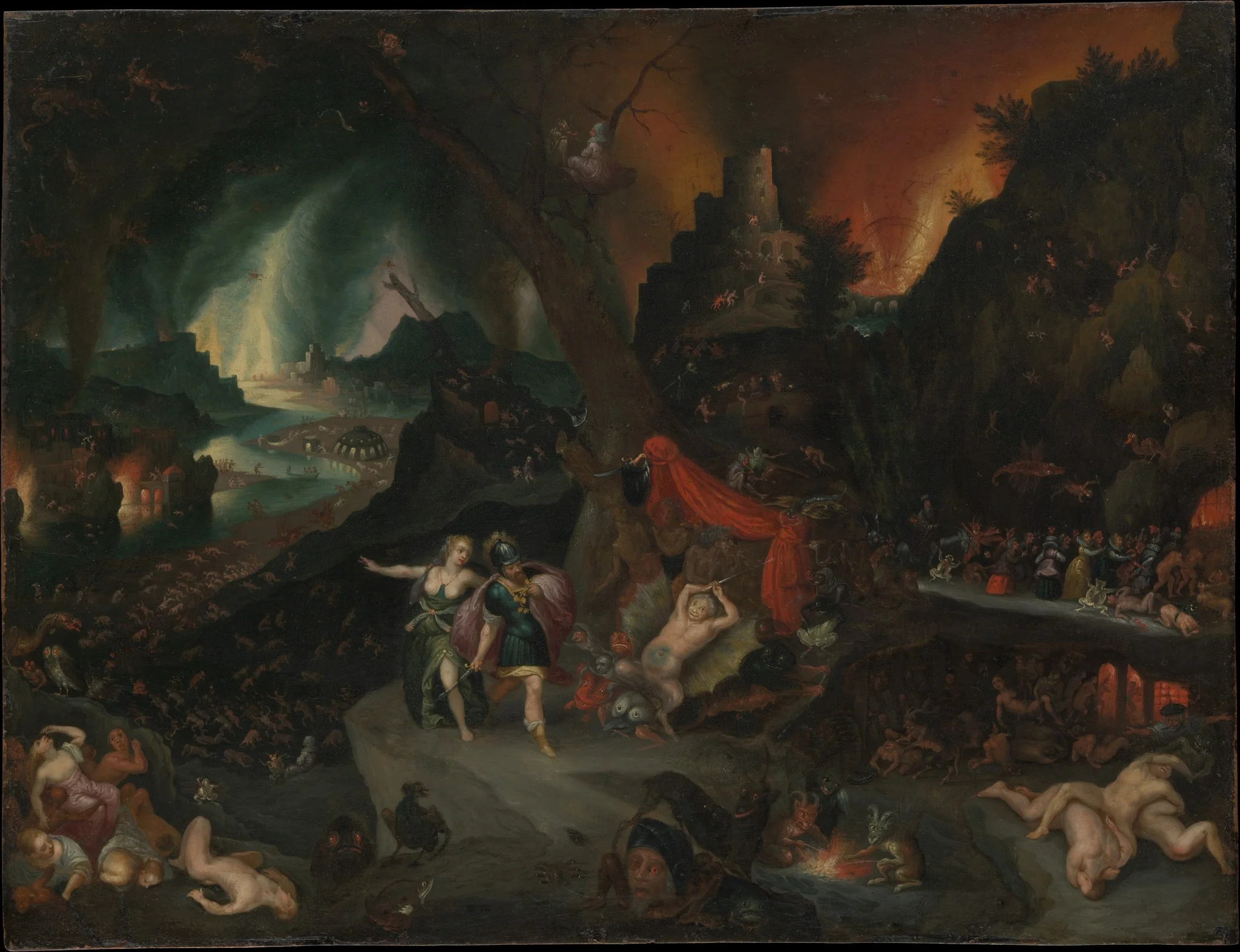Aeneas and the Sibyl in the Underworld, detail
