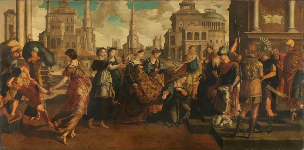 Solomon and the Queen of Sheba, by Jan van Scorel, oil, 1540