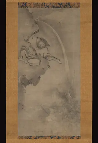 Daoist Master Fei Zhangfang with a Dragon, by Sesson Shūkei, unspecified, 1558