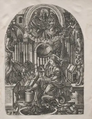 The Apocalypse:  St. John on the Island of Patmos, by Jean Duvet, 1551