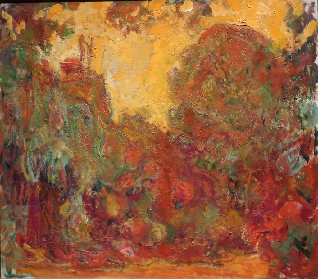 The house seen from the rose garden, by Claude Monet, oil, 1923