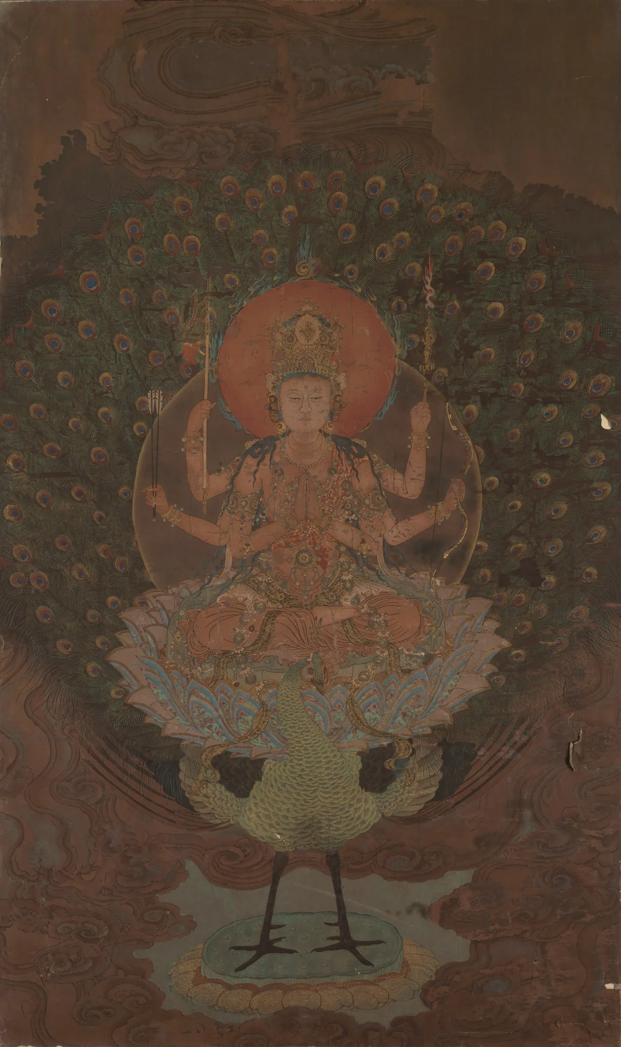 Mahamayuri (Kujaku Myoo), detail