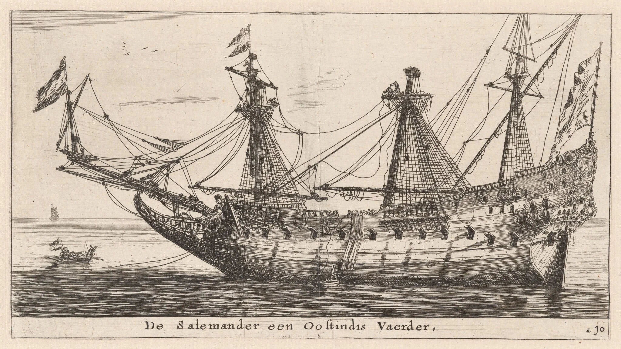 The "Salemander," an East-Indian Merchantman, detail