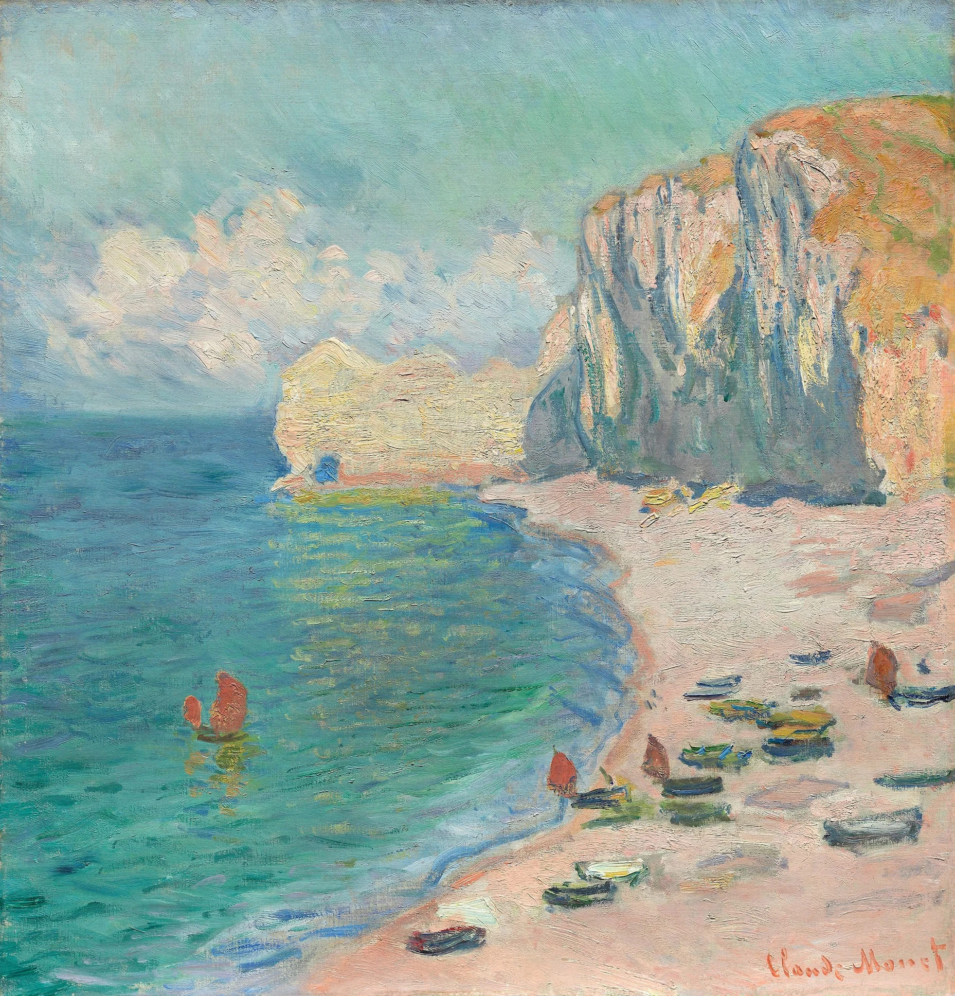 Étretat: The Beach and the Falaise d'Amont, detail