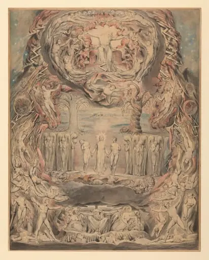The Fall of Man, by William Blake, watercolor, 1807