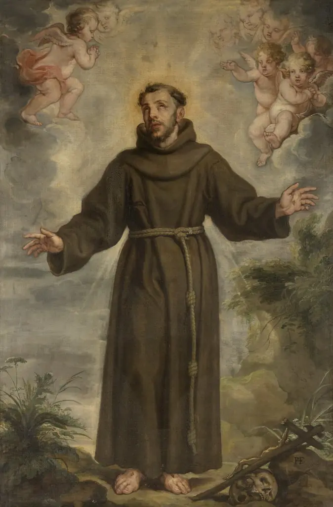 Saint Francis of Assisi, by Philip Fruytiers, oil, 1650