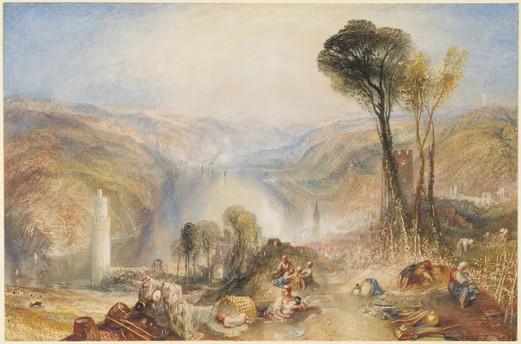Oberwesel, by Joseph Mallord William Turner, gouache, 1840