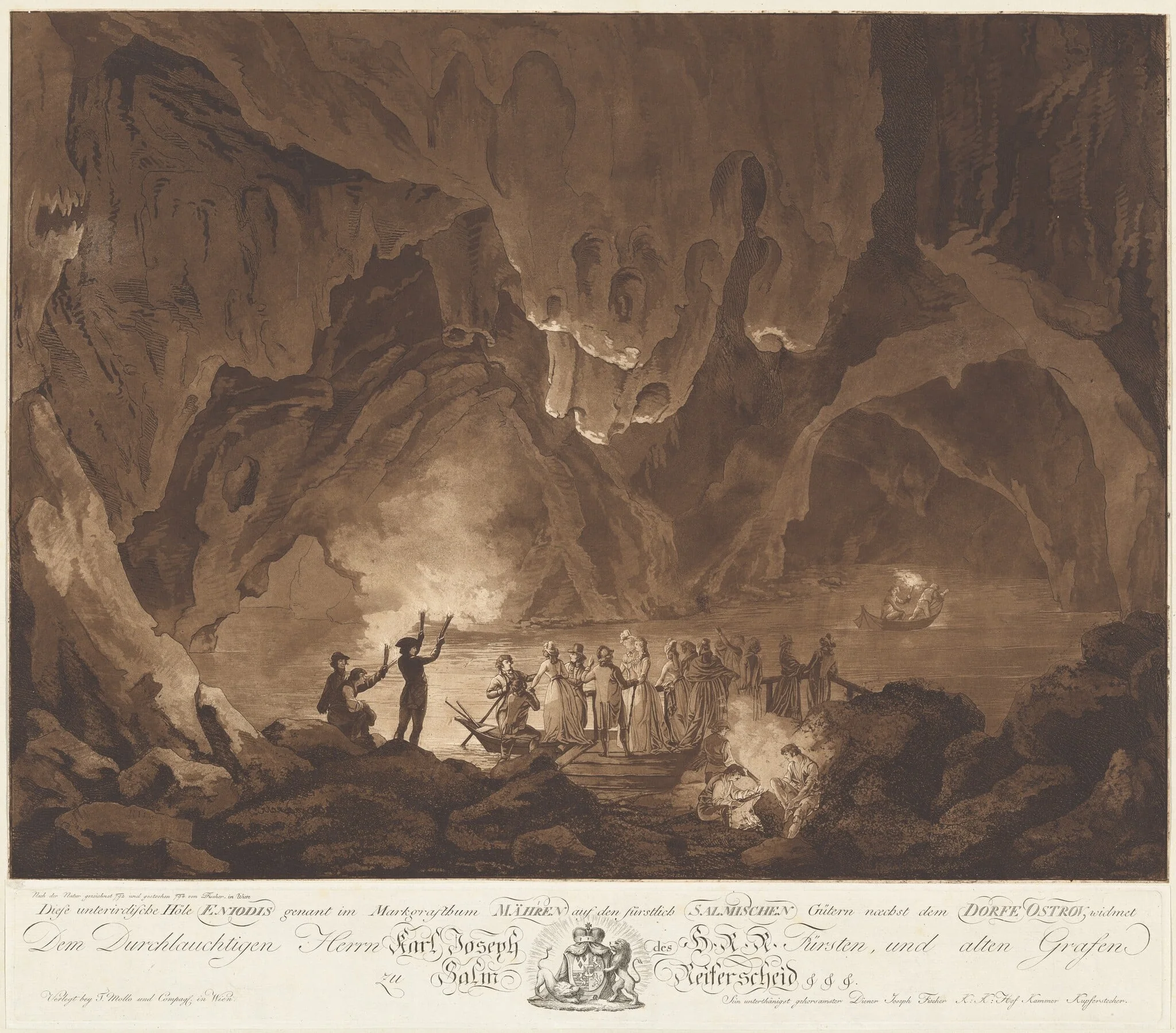 Boating Party in an Underground Cave, detail