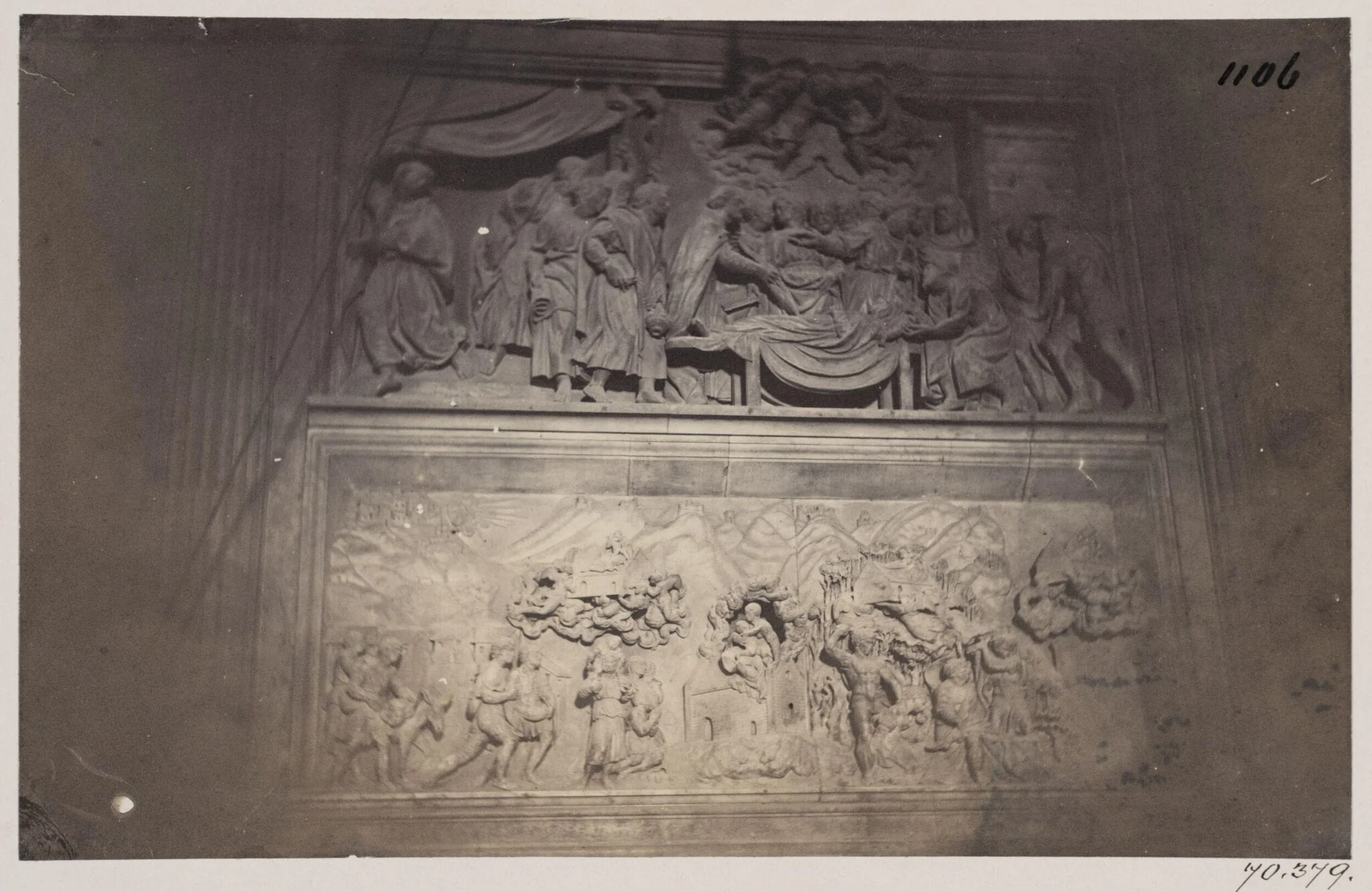 Out of Rome - House of the Blessed Virgin at Loreto. Sculpture of the Santissima Casa carried by Angels, A.D. 1520, detail