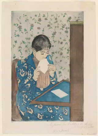 The Letter, by Mary Cassatt, ink, 1890