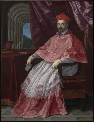 Portrait of Cardinal Roberto Ubaldini, Papal Legate to Bologna, by Guido Reni, oil, 1627