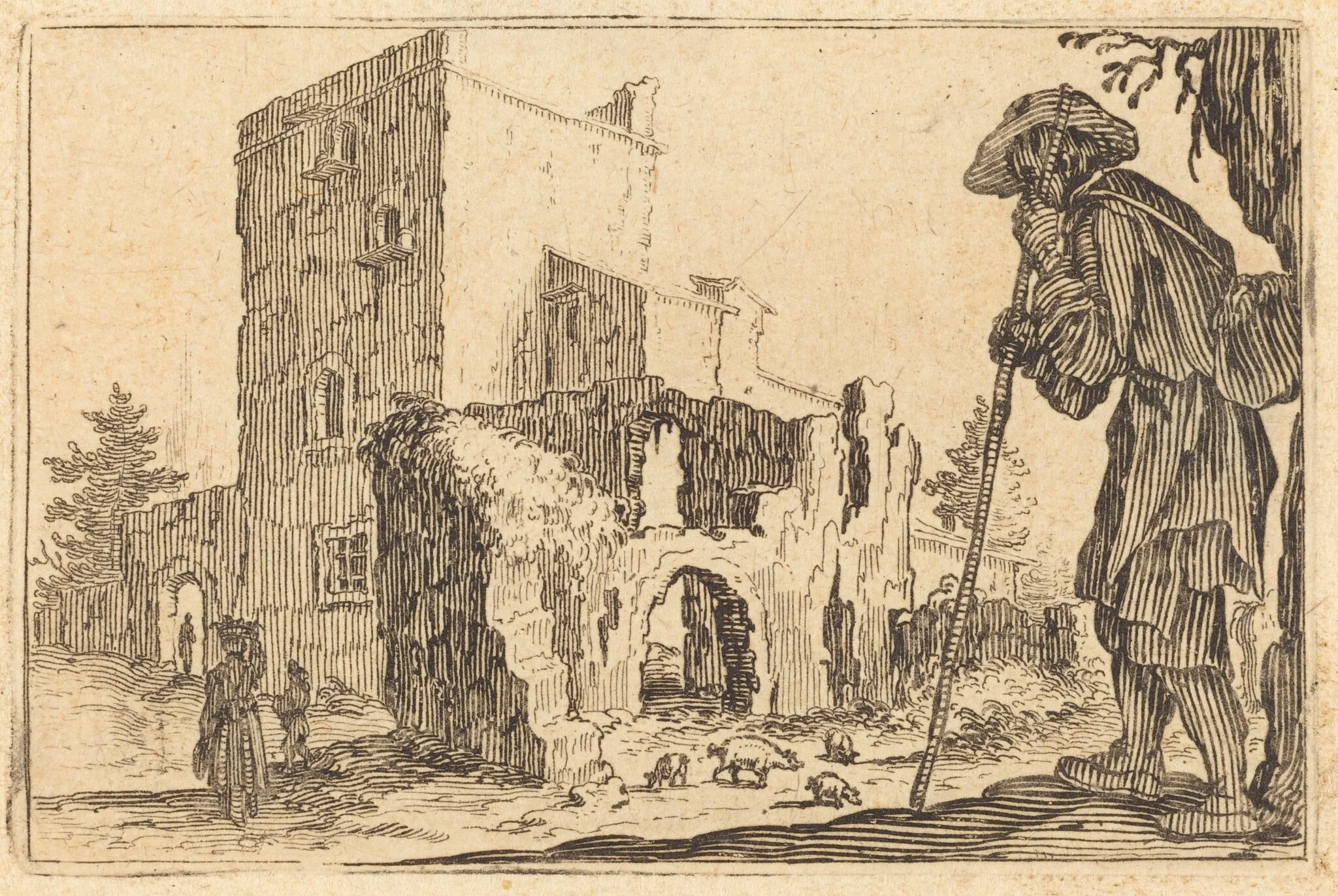 Shepherd and Ruins, detail