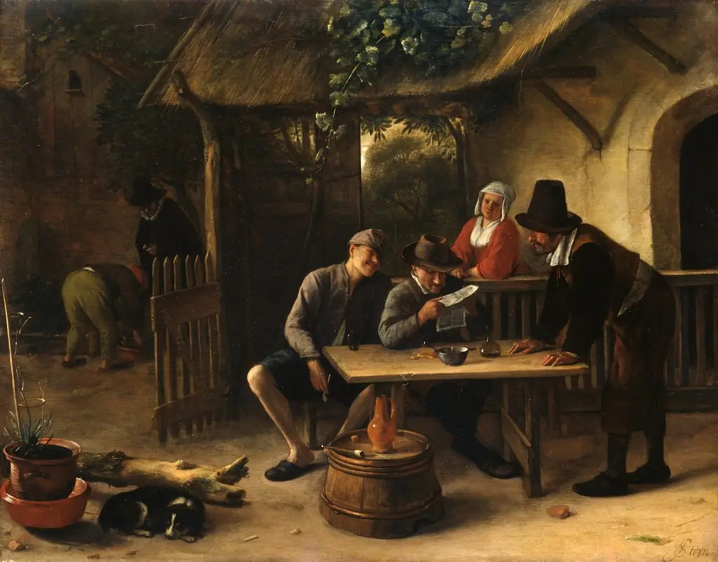 The News Reader, by Jan Steen, oil, 1665
