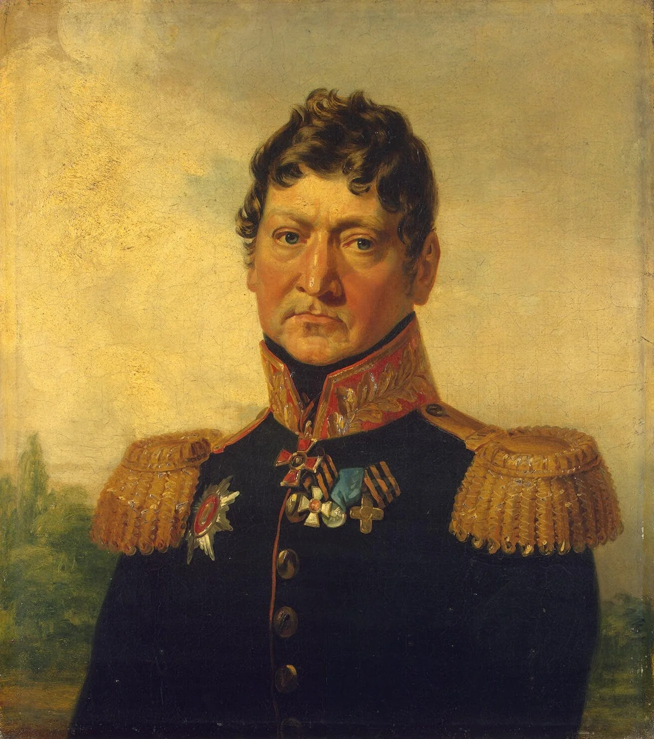 Portrait of Andrey A. Zass (1776-1830) (2nd), detail
