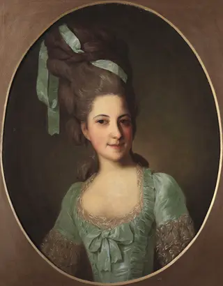 Portrait of Countess Darya I. Uvarova, by Fyodor Rokotov, oil, 1789