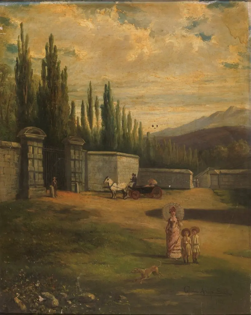 Paisaje, by Ceferino Araujo, oil, 1894